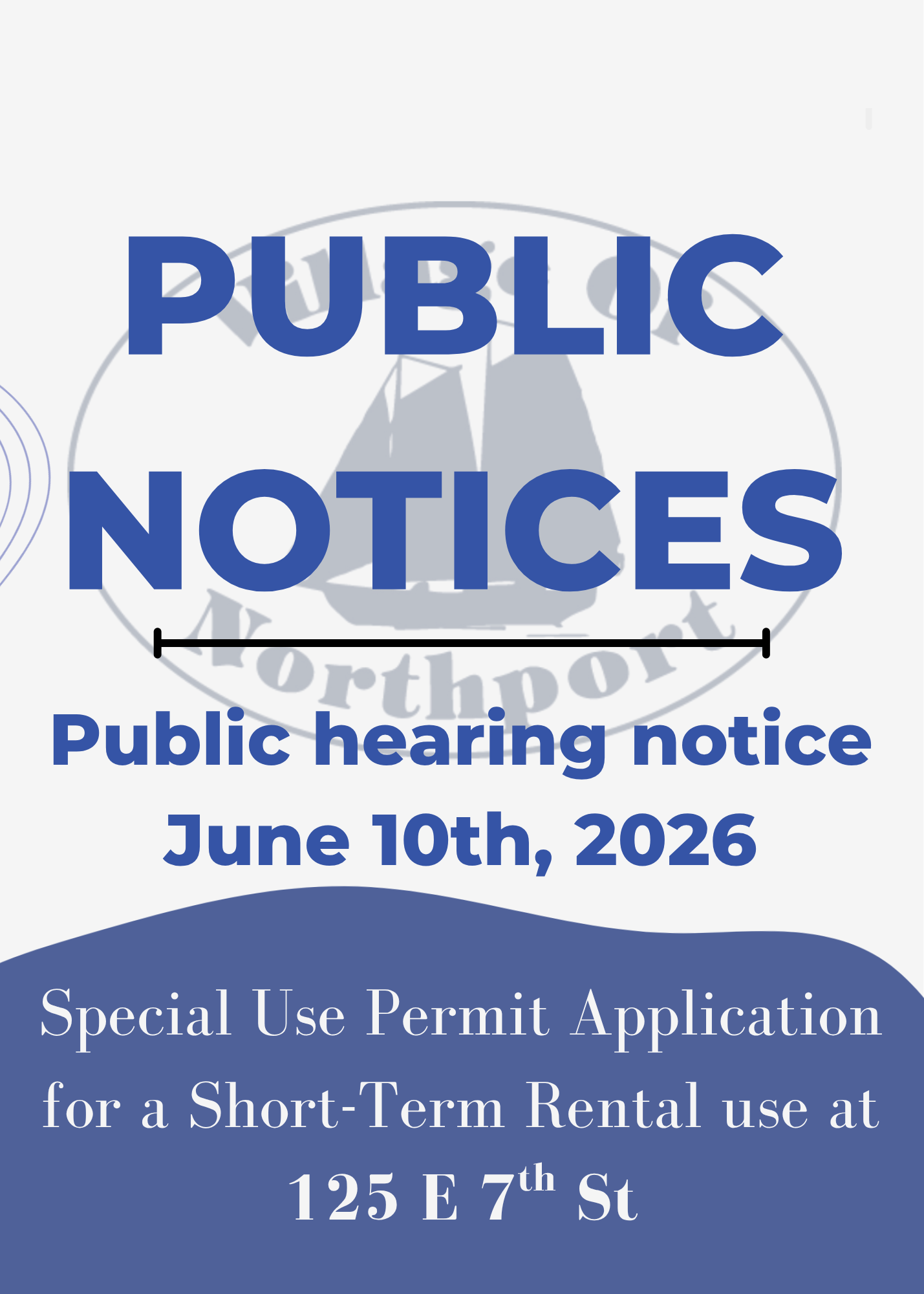 Read more about the article Public Notice SUP STR 125 E 7th St